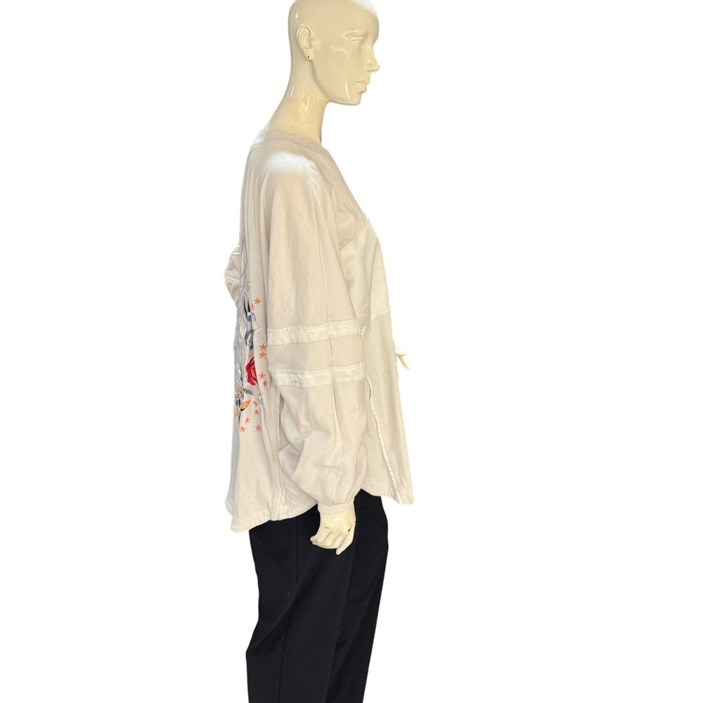 FP Movement Ivory Embroidered Oversized Tunic Sweatshirt – M‎ - Picture 2 of 7